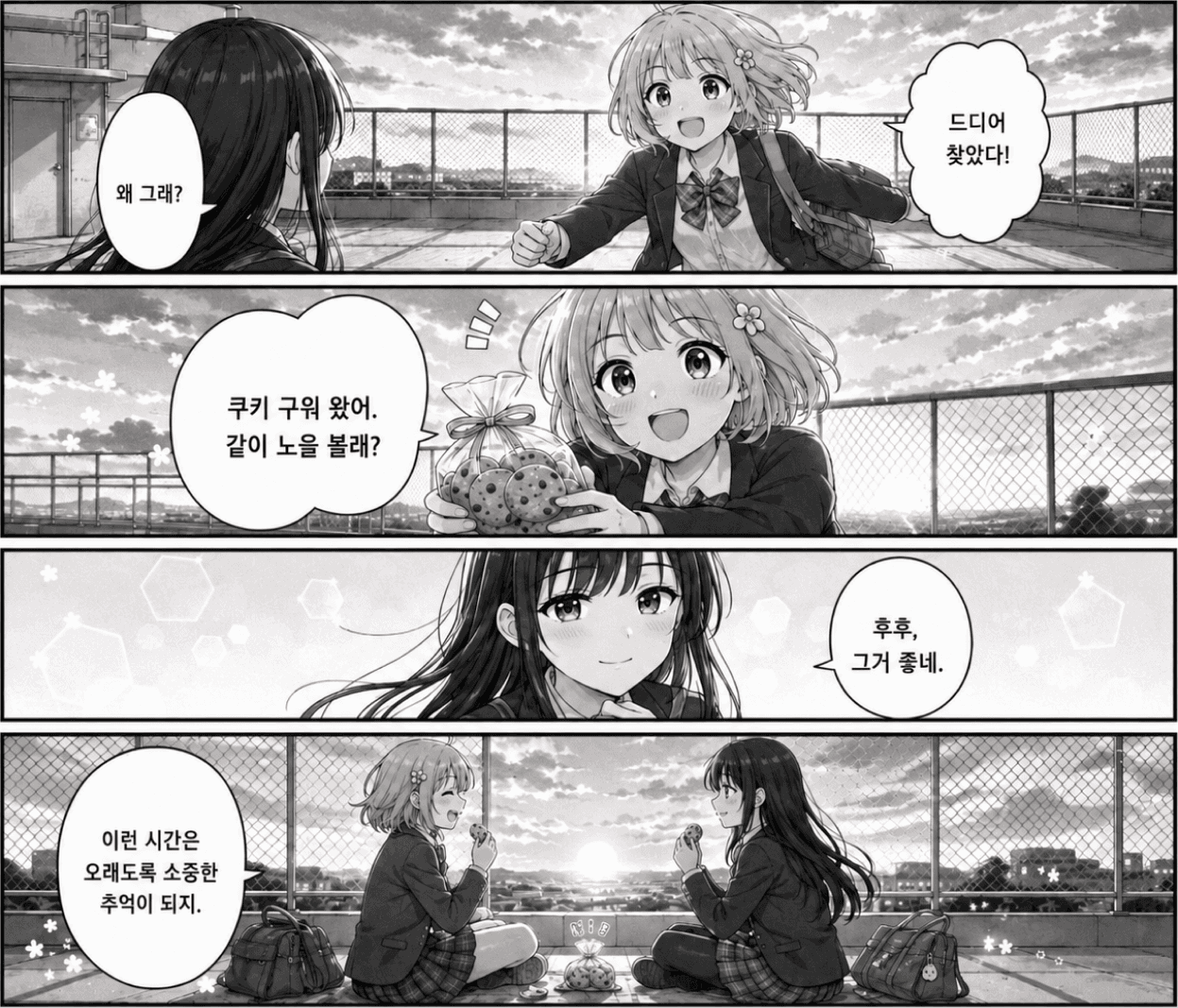로컬 AI로 번역한 한국어 만화 이미지